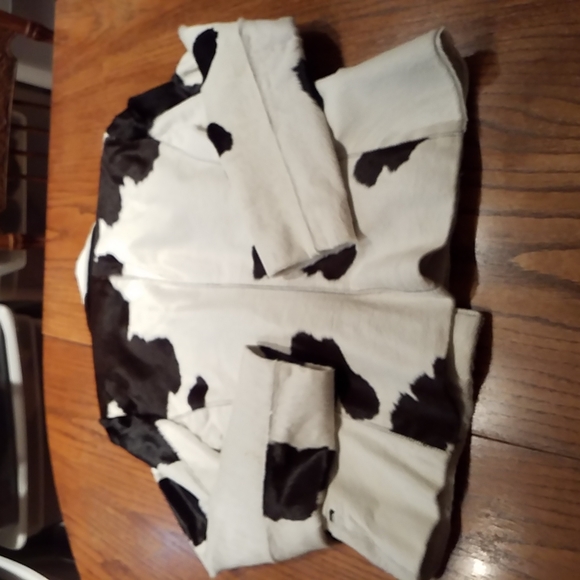 Ralph Lauren Purple Label Black And White Leather Calf Hair Jacket Size 8 - Picture 9 of 9